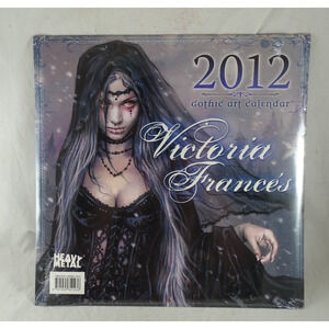 2012 Victoria Frances Heavy Metal Gothic Art Calendar New Sealed